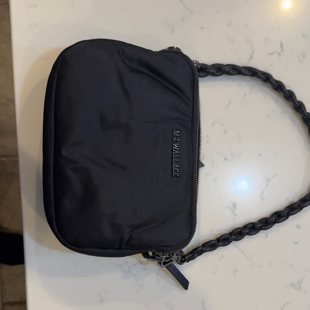 MZ Wallace Black Crossbody Bag with Braided Strap